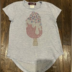 Sparkle by Stoopher Toddler Light Blue Ice Cream T-Shirt Size 2